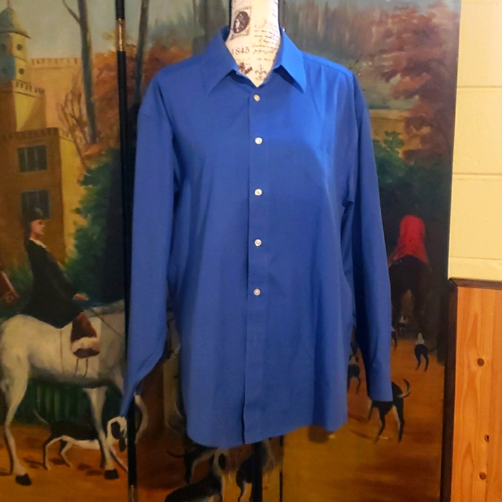COPY - Joseph & Feiss International blue dress shirt 16 32/33 non-iron